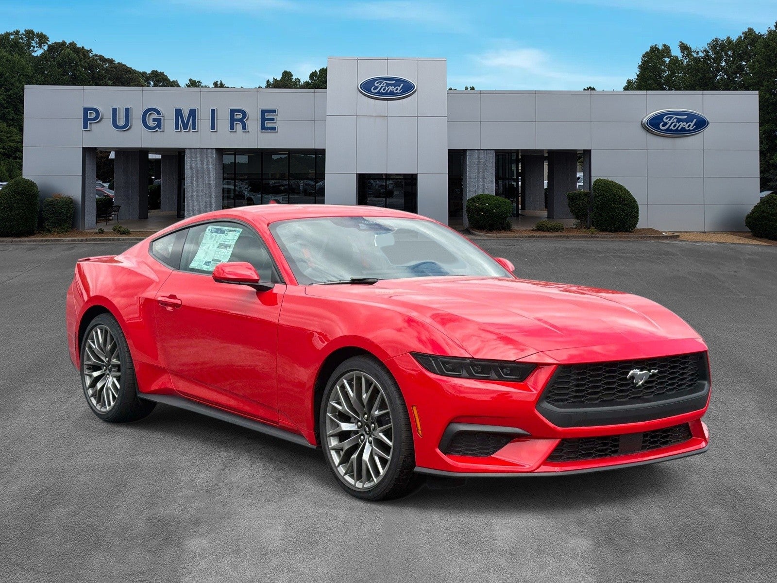 2026 Ford Mustang ECOBOOST PREMIUM FASTBACK in Race Red — front three-quarter view