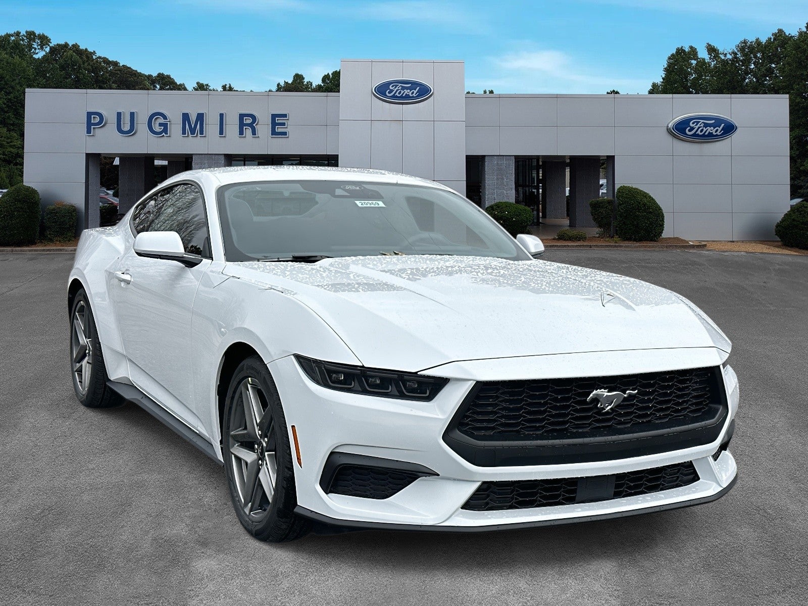 2026 Ford Mustang ECOBOOST FASTBACK in Oxford White — front three-quarter view
