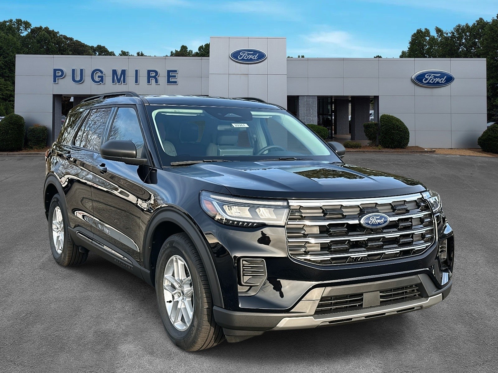 2026 Ford Explorer ACTIVE RWD in Agate Black Metal — front three-quarter view