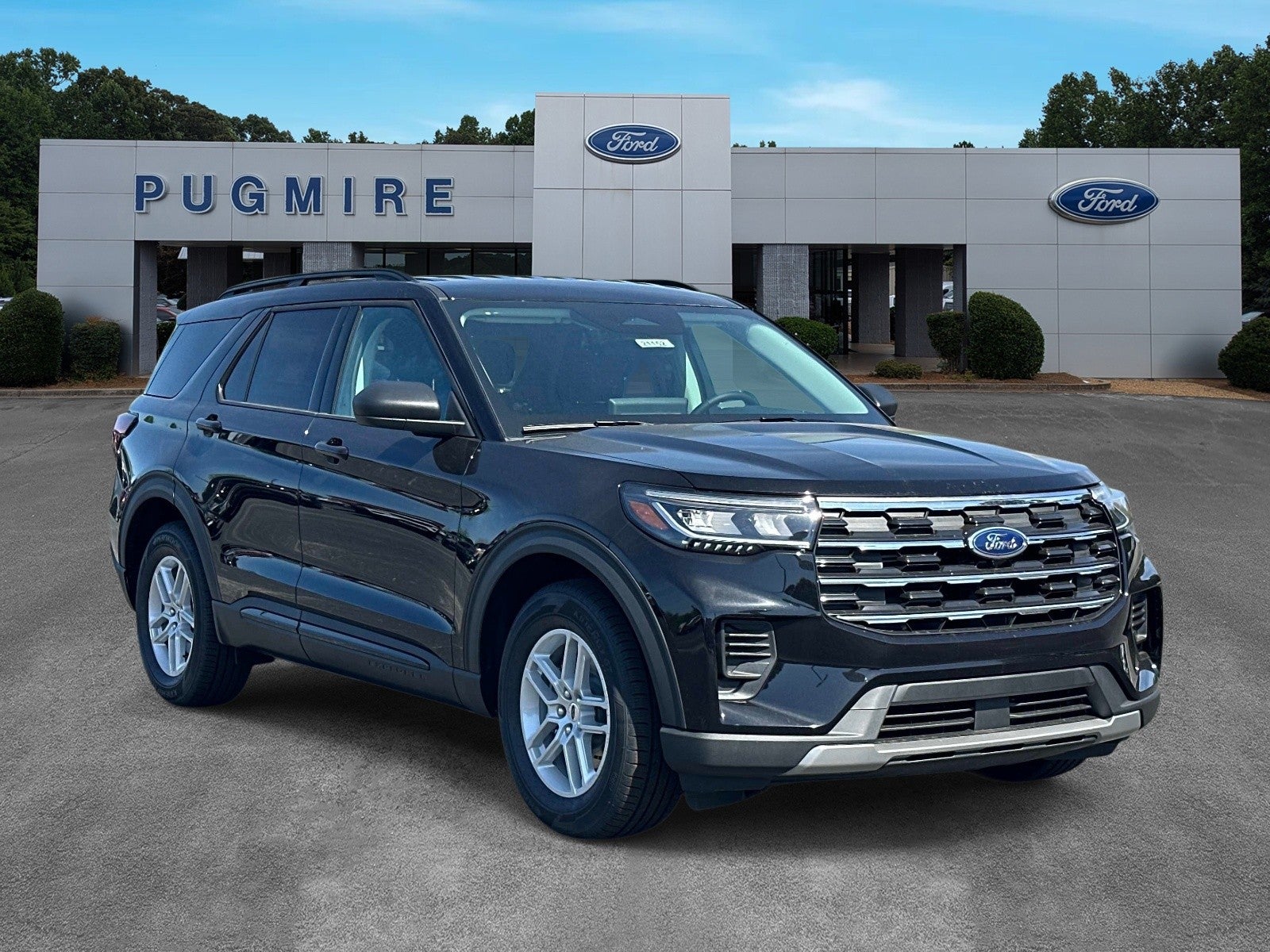 2026 Ford Explorer ACTIVE RWD in Agate Black Metal — front three-quarter view