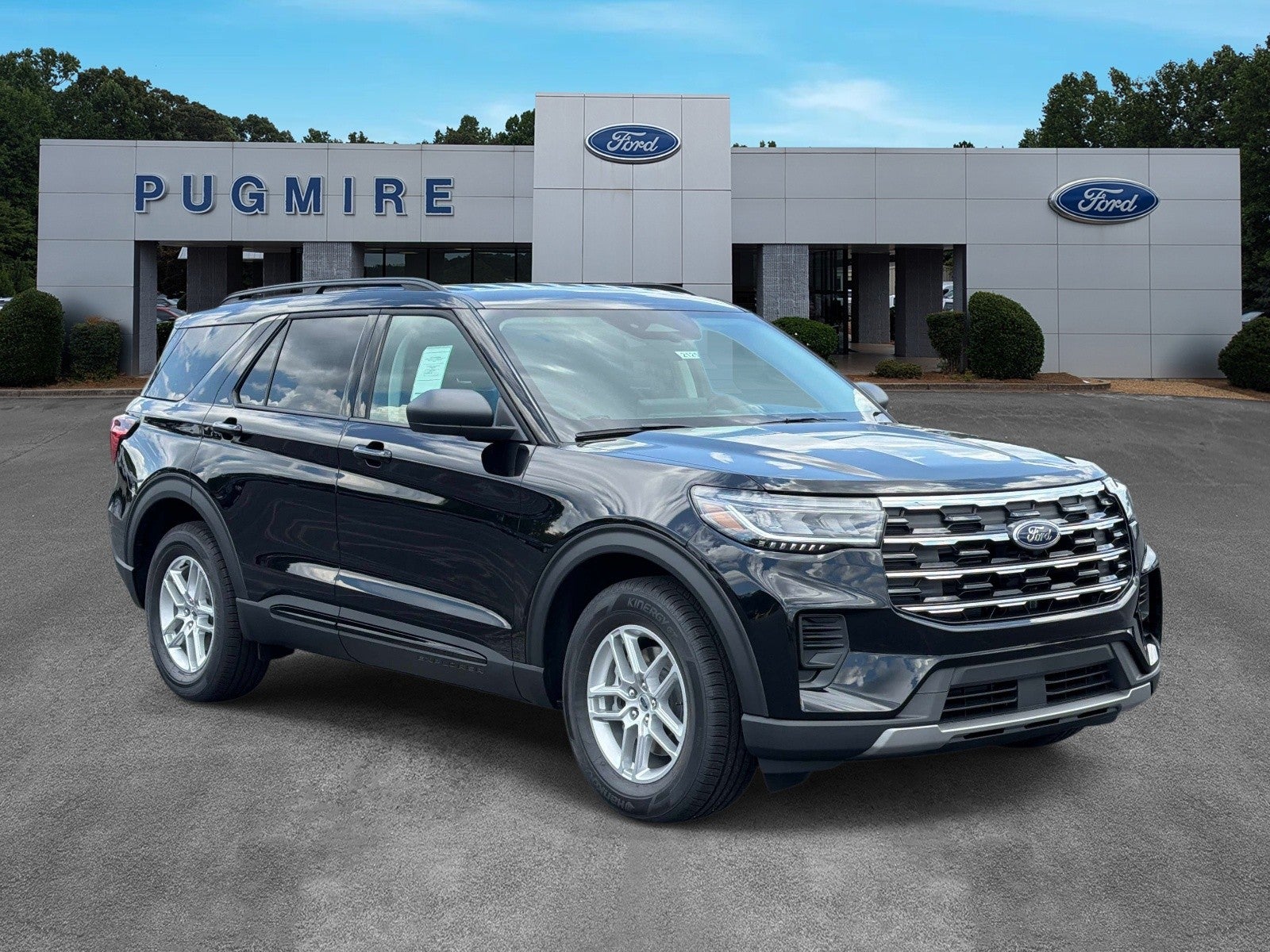 2026 Ford Explorer ACTIVE RWD in Agate Black Metal — front three-quarter view