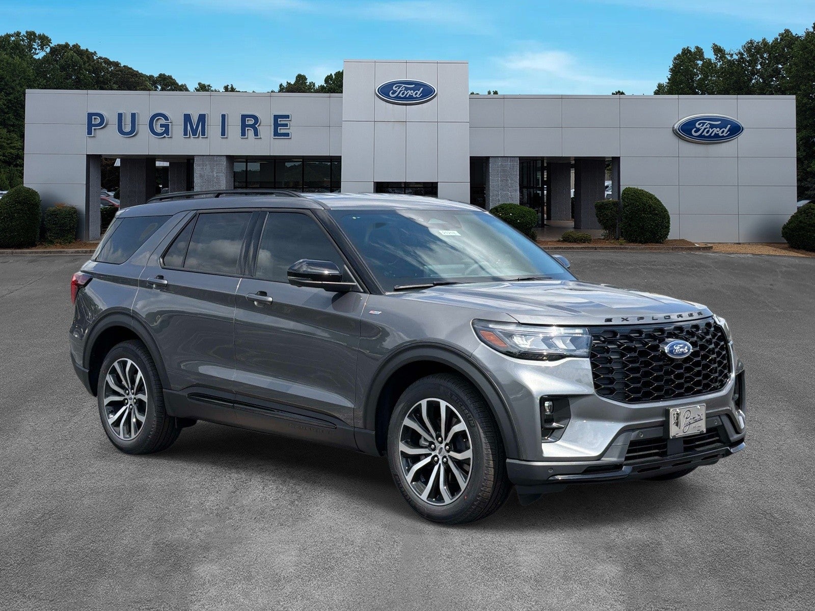 2026 Ford Explorer ST-LINE RWD in Carbonized Gray M — front three-quarter view