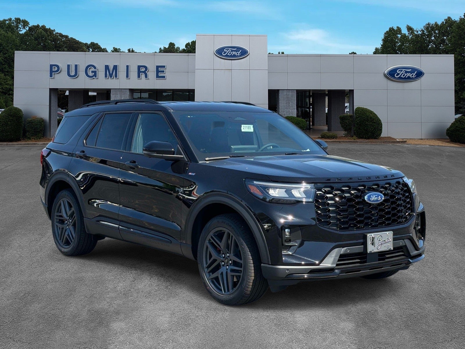 2026 Ford Explorer ST-LINE 4WD in Agate Black Metal — front three-quarter view