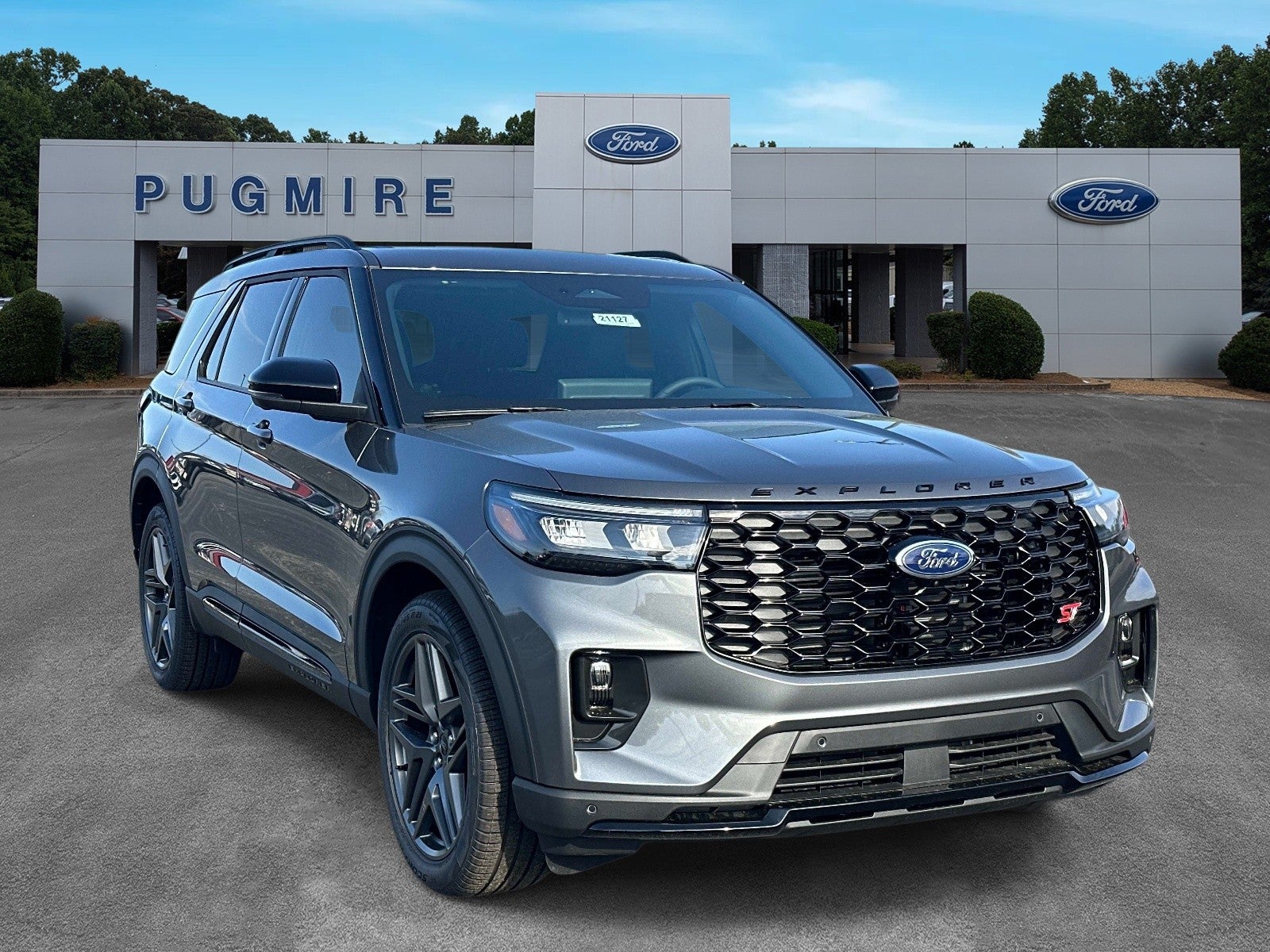 2026 Ford Explorer ST 4WD in Carbonized Gray M — front three-quarter view