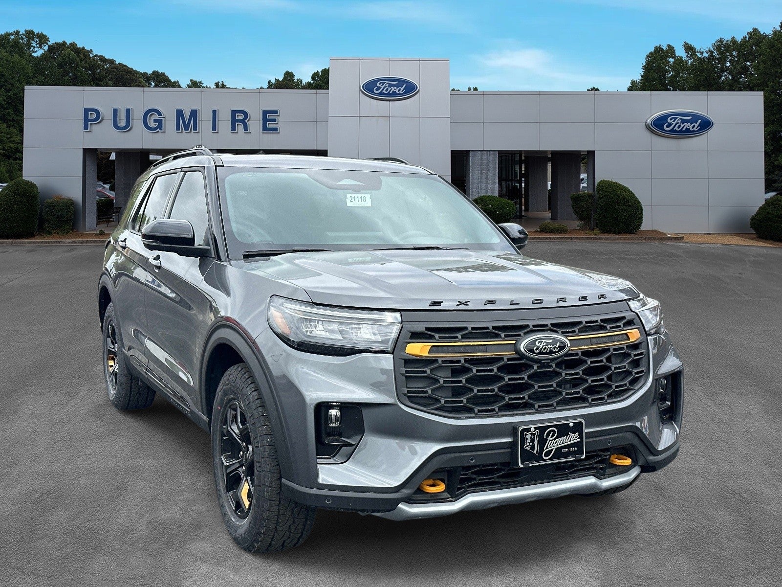 2026 Ford Explorer TREMOR 4WD in Carbonized Gray M — front three-quarter view