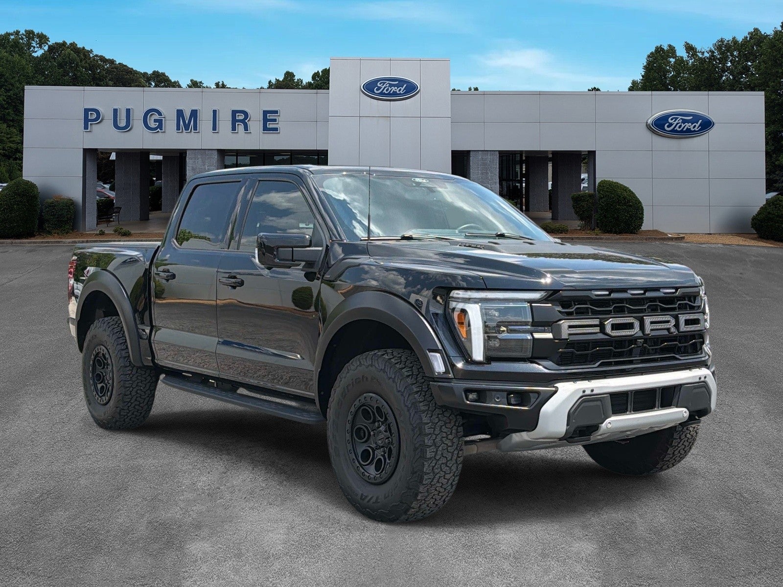 2024 Ford F-150 Raptor in Black — front three-quarter view