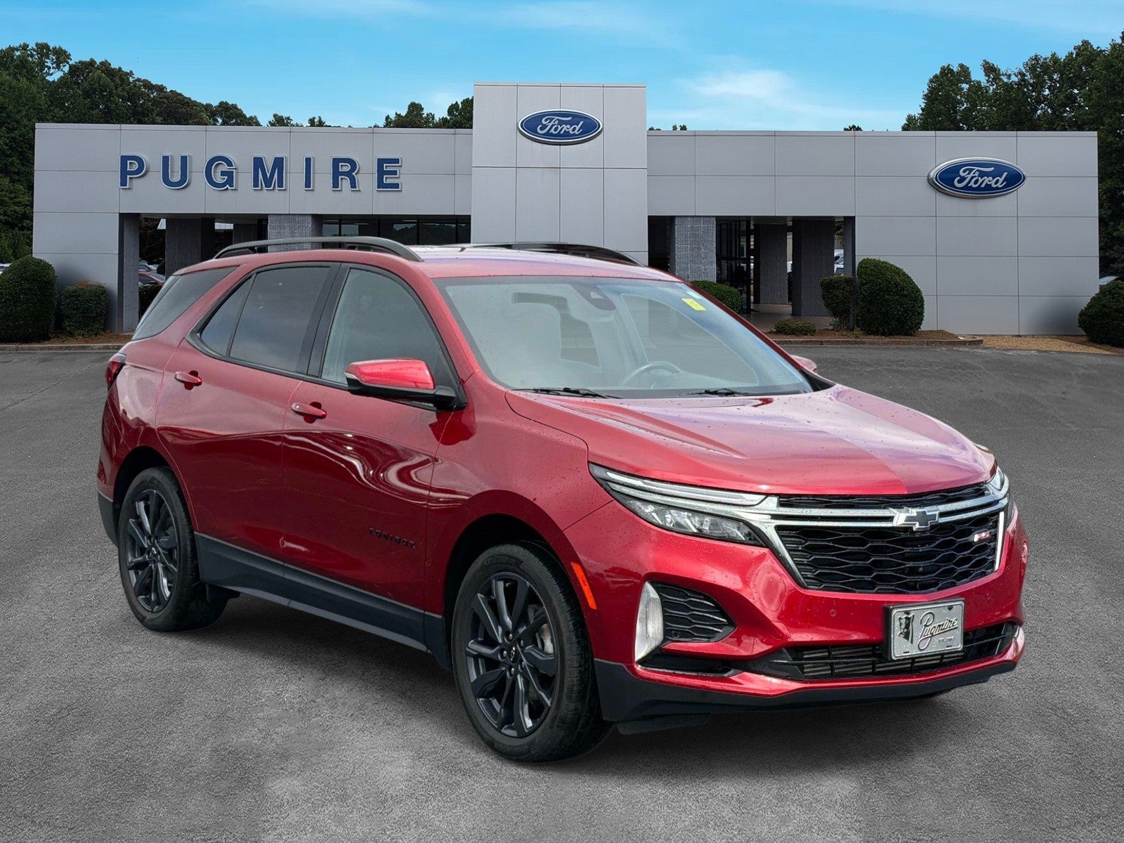 2022 Chevrolet Equinox RS in Cherry Red Tintcoat — front three-quarter view