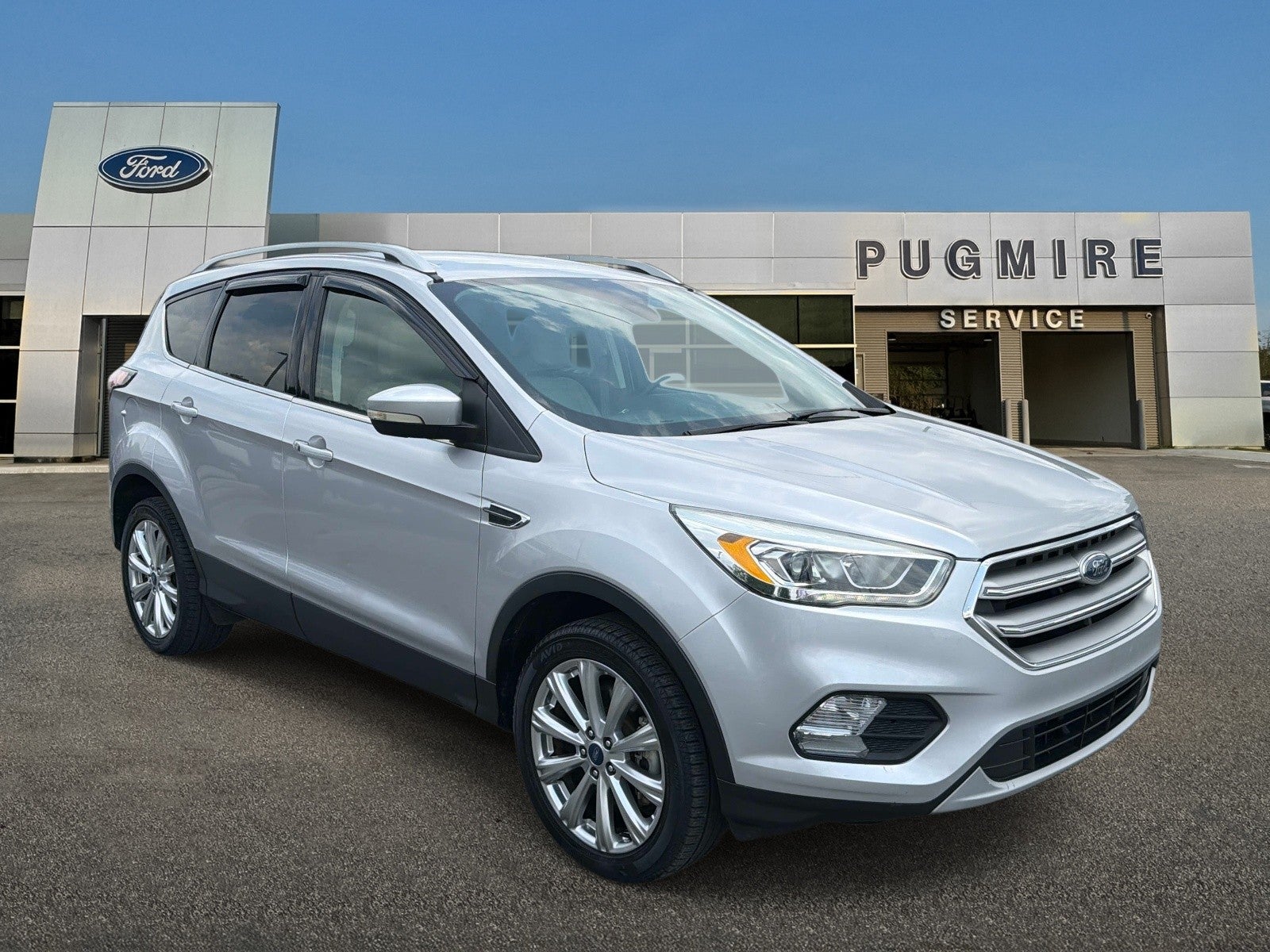 2017 Ford Escape TITANIUM in Ingot Silver Metallic — front three-quarter view