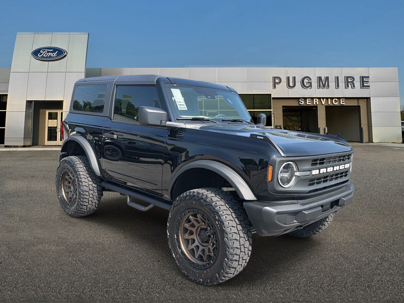 2026 Ford Bronco BASE 2 DOOR 4X4 in Shadow Black — front three-quarter view