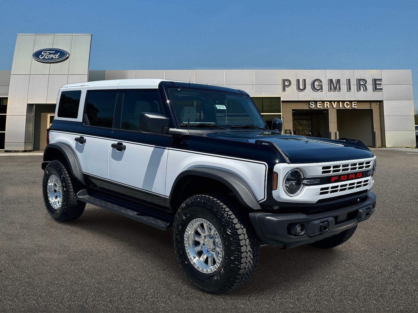 2026 Ford Bronco HERITAGE EDITION 4 DOOR A in Shadow Black — front three-quarter view