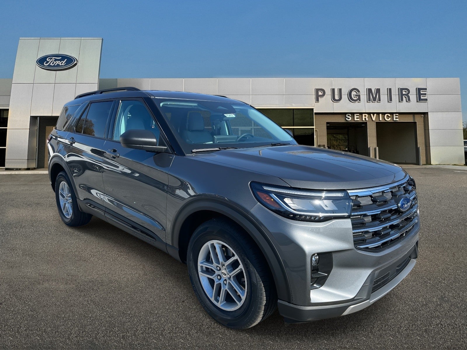 2026 Ford Explorer ACTIVE RWD in Carbonized Gray Metallic — front three-quarter view