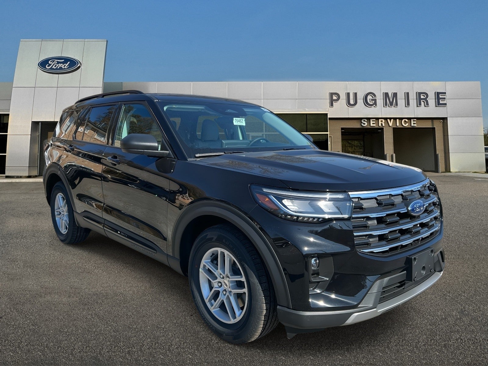 2026 Ford Explorer ACTIVE RWD in Agate Black Met — front three-quarter view