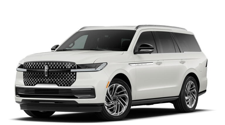 2026 Lincoln Navigator Reserve in Pristine White Metallic Tri-Coat — front three-quarter view