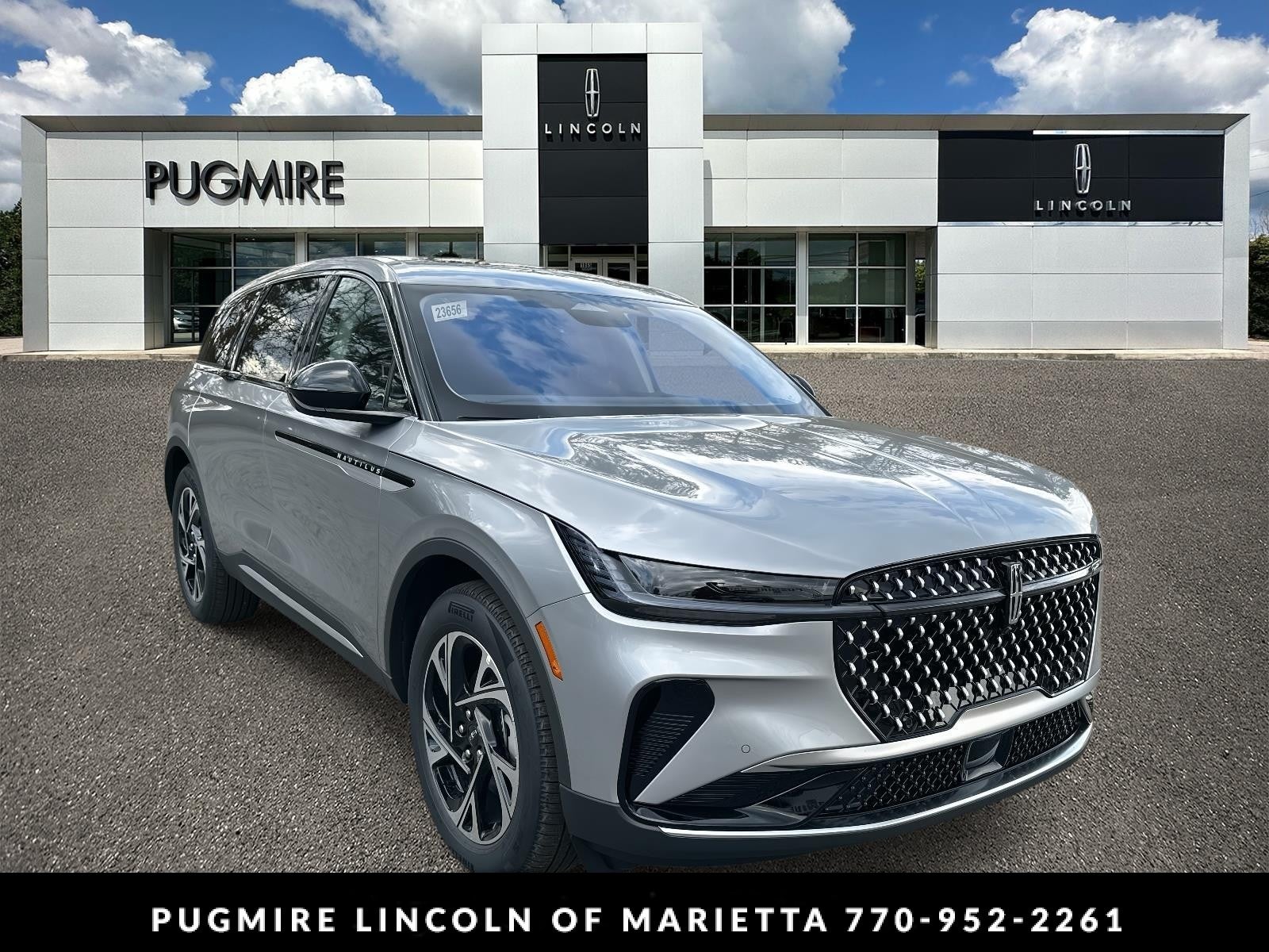 2026 Lincoln Nautilus Premiere in Silver Radiance Metallic Clearcoat — front three-quarter view