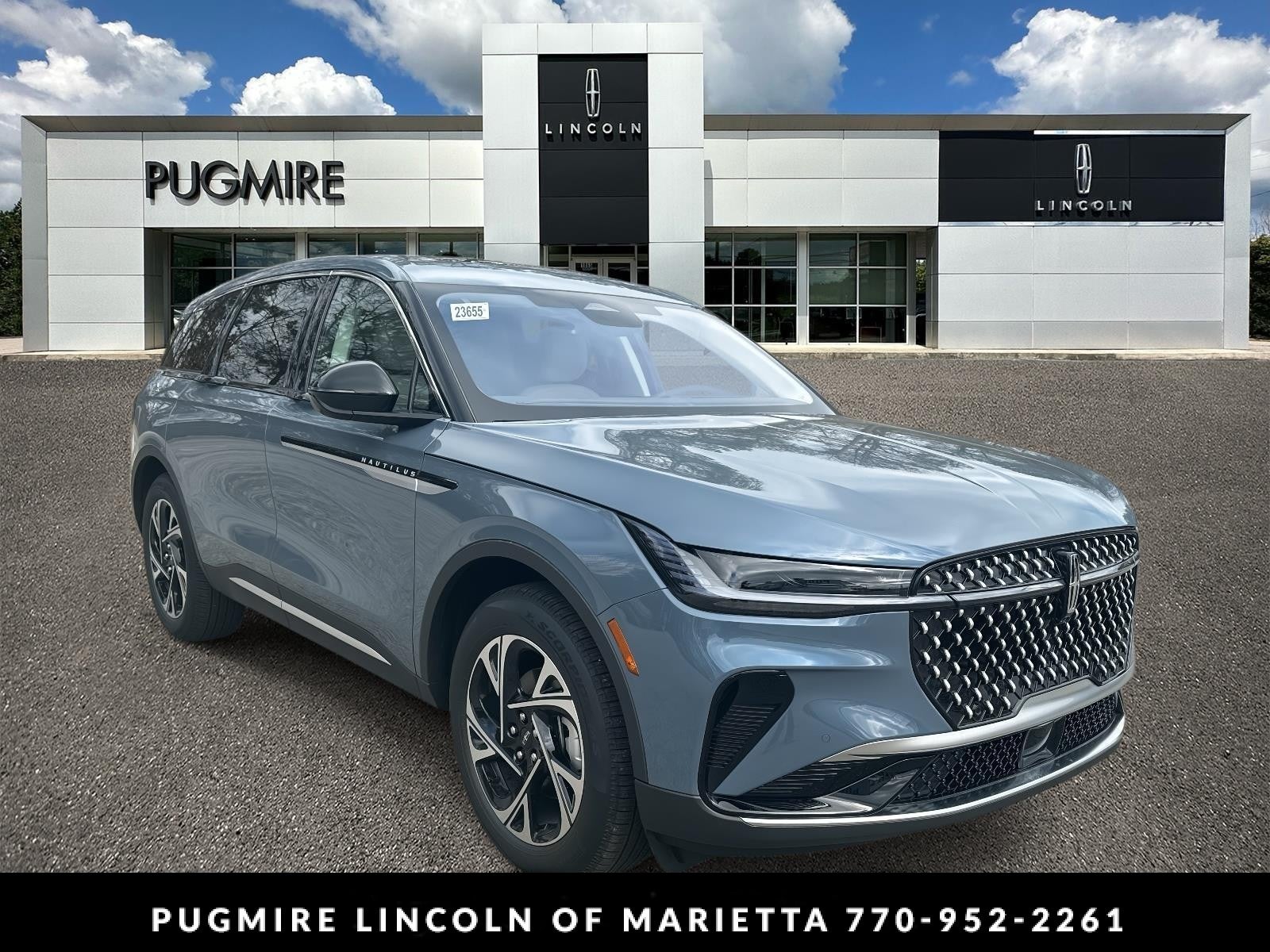 2026 Lincoln Nautilus Premiere in Whisper Blue Metallic Clearcoat — front three-quarter view
