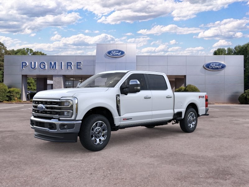 2026 Ford Super Duty F-350 King Ranch in Star White Metallic Tri-Coat — front three-quarter view
