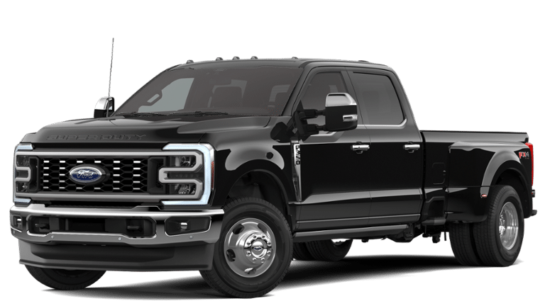 2026 Ford Super Duty F-350 King Ranch in Agate Black Metallic — front three-quarter view
