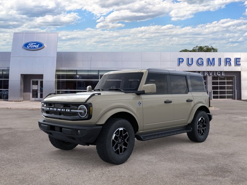 2026 Ford Bronco Outer Banks in Desert Sand — front three-quarter view