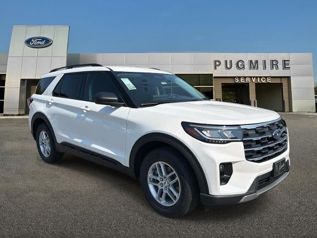 2026 Ford Explorer Active in Star White Metallic Tri-Coat — front three-quarter view