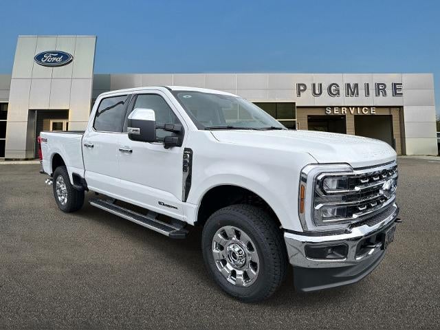 2026 Ford Super Duty F-250 Lariat in Star White Metallic Tri-Coat — front three-quarter view
