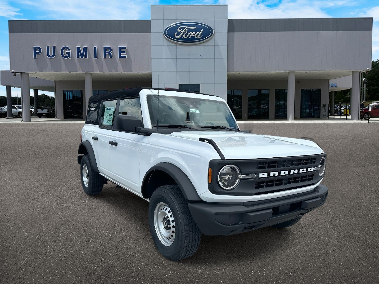 2025 Ford Bronco BASE 4 DOOR 4X4 in Oxford White — front three-quarter view
