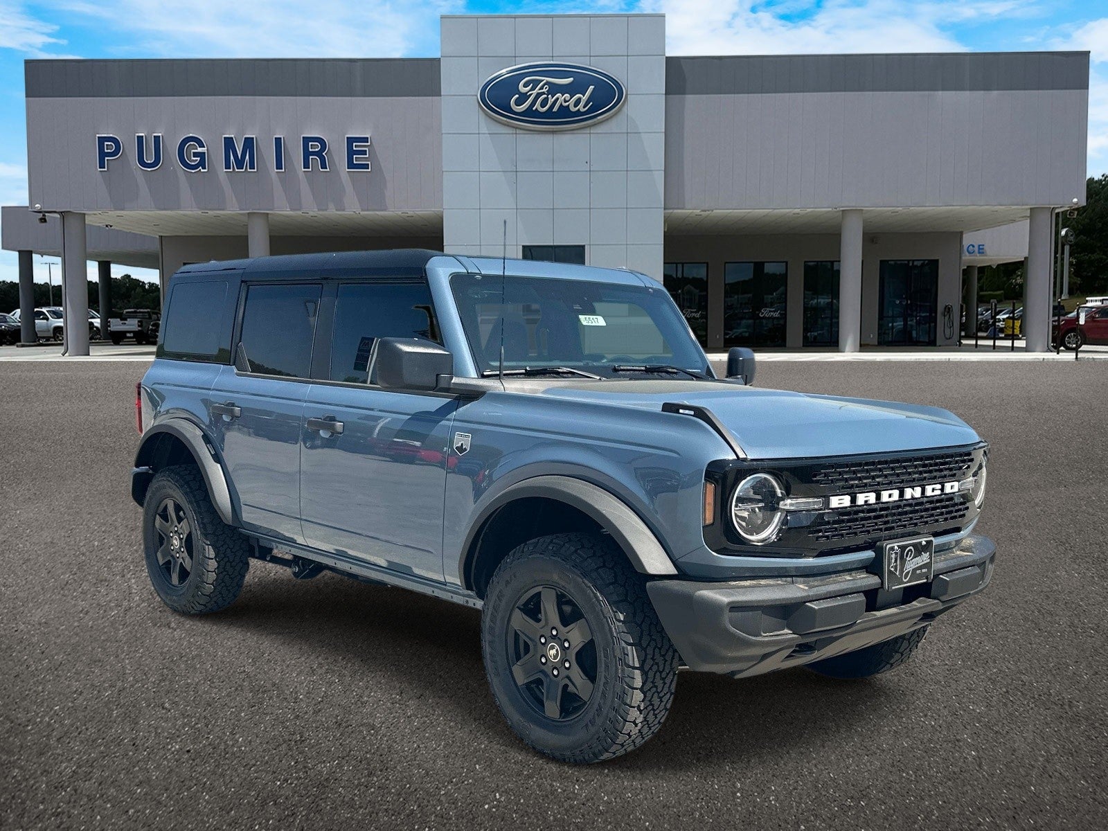 2025 Ford Bronco BIG BEND 4 DOOR 4X4 in Azure Gray Met Tri-Coat — front three-quarter view