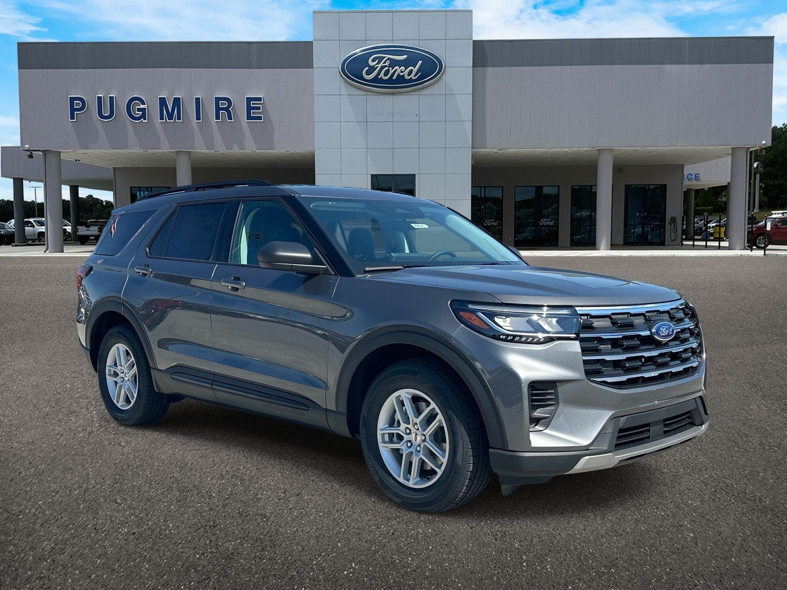2026 Ford Explorer ACTIVE RWD in Carbonized Gray Metallic — front three-quarter view