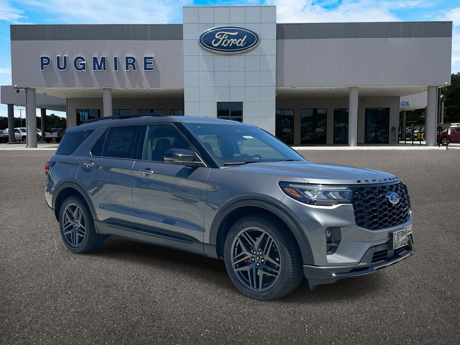 2026 Ford Explorer ST 4WD in Carbonized Gray Metallic — front three-quarter view