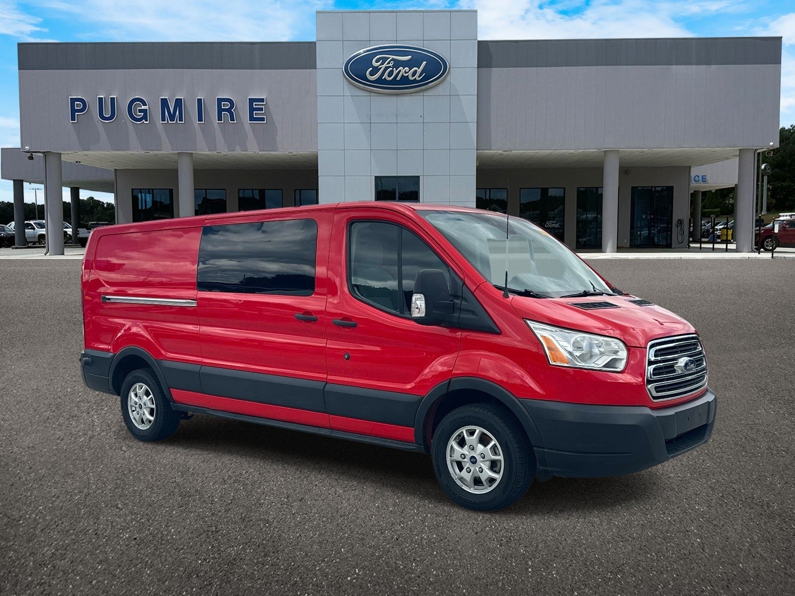 2019 Ford Transit Van CARGO VAN in Red — front three-quarter view