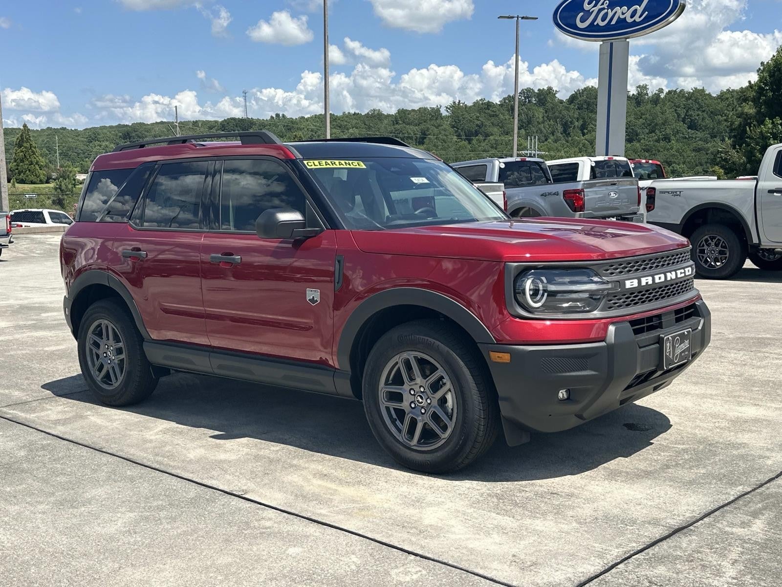 2025 Ford Bronco Sport BIG BEND 4X4 in Ruby Red Metallic Tc — front three-quarter view